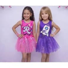 Fantasia Emily Vick Infantil Carnaval Conjunto Body + Saia de Tule Rosa Festa
