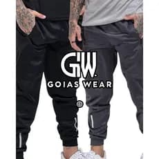 Kit 2 Calças Jogger Masculina Esportiva com Refletivo Preto, Cinza, Azul Marinho