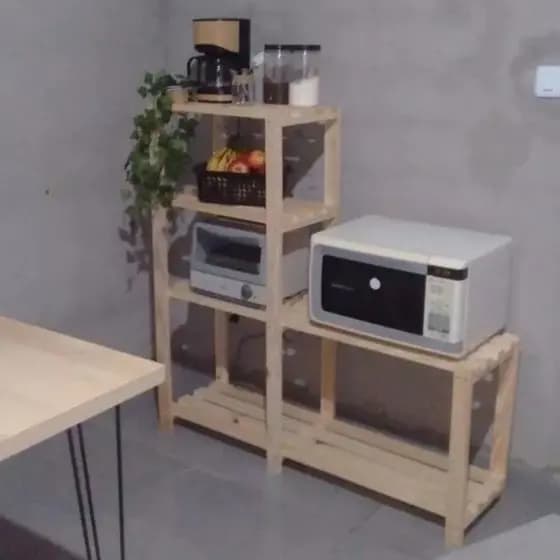 Estante Organizadora Rack Cozinha Livros Banheiro Jardim Gabinete 4 Prateleiras