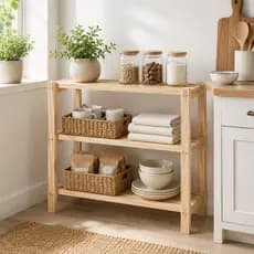 Estante Sapateira Multiuso para Sapatos 3 Prateleira Pinus Natural - Nicho Decoração