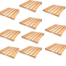 *COMBO* 10 Unidades Deck De Madeira Modular 30x30 Pallet Palete Palet Estrado Strado