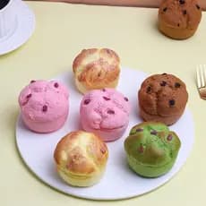Brinquedo Mole Macio Para Muffin De Cintura Lenta , Realista Alívio Do Estresse Sensorial Em Formato De Pão Fofo Criança