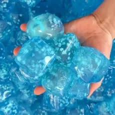Brinquedo Mole De Bloco De Gelo Transparente Preenchido Com Maltose , Elástico Extensível De Aperto De Cubo TPR Sensoria