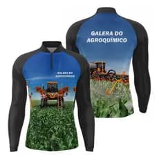 Camisa Do Agro Manga Longa UV50 Blusa Camiseta Trabalho Agropecuaria
