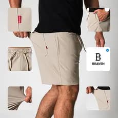 Shorts Masculino Braven – Tactel com Elastano - Treino e Viagem - Secagem rápida, leve e confortável