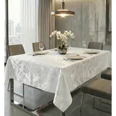 Toalha de Mesa Super Luxo Jacquard 4,6,8 Cadeiras Envio Imediato