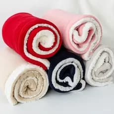 Manta Soft Microfibra Lisa com Sherpa várias cores 90cm X80cm