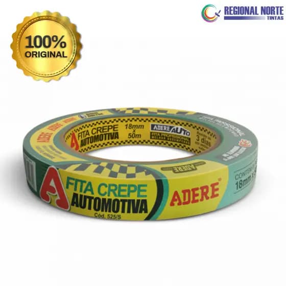 Fita Crepe Automotiva Verde 18mmx50m Adere - UNIDADE