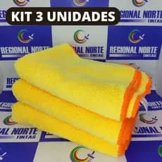 Kit 3 Panos de Microfibra Premium Automotivo para Limpeza 40x60cm - Auto América