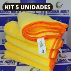 Kit 5 Panos de Microfibra Premium Automotivo para Limpeza 40x60cm Auto América