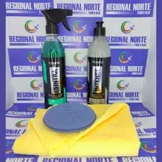 Kit Limpeza Revitalização Plásticos Vonixx Intense 500ml Sintra 500ml Aplicador Espuma e Microfibra 37x57cm Detailer