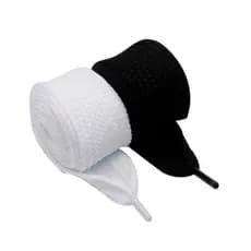 2 Pares De Cadarço Largo Bboy Fat Lace Grosso 1,20 Cm Cores Preto ou Branco Envio Imediato