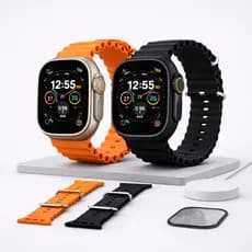 Smartwatch S9 Ultra 49mm NFC GPS Chamadas Bluetooth 2 Pulseiras Película Android IOS