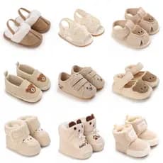 Sapatos De Bebê Coloridos De Damasco Para Meninos E Meninas , Lindos Desenhos Animados De 0 A 1 Ano , Baixos Bebês Com S