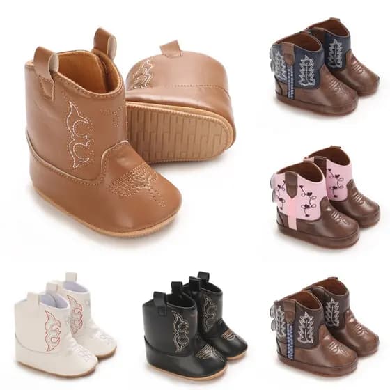 Botas De Bebê De 0 A 1 Ano , Masculinas E Femininas , Sola Macia , Jeans Clássicas Da Moda , Quentes