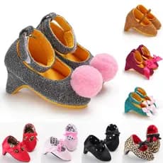 Novos Saltos Altos Para Bebês Meninas , Sapatos De Noite Recém-Nascidos Fofos Florais Da Moda Fotografia De Com Sola Mac