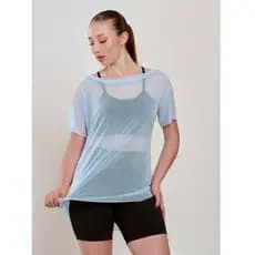 Blusa de tule academia fitness 10736