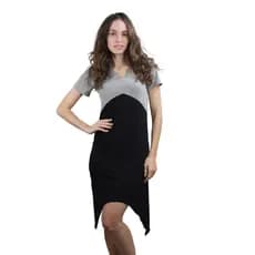 Vestido Feminino Básico Verão Dia-a-dia Assimétrico Viscolycra Lipt
