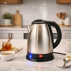 Chaleira Elétrica Aço Inox Base Rotativa Desligamento Automático Cozinha Bebidas Ferve Água Quente Dia dos Namorados