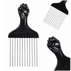 Pente Afro Garfo Profissional Com Dentes De Metal