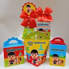 Kit festa BENTO E TOTÓ - Caixinhas Personalizadas - Lembrancinha - Aniversário - PEGUE E MONTE