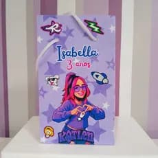Sacolinha Surpresa Personalizada Katlen dos Rosa - Lembrancinha Aniversário - Tamanho P - PEGUE E MONTE