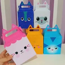 10 Caixas Maleta Maletinha BIG G no tema A casa Mágica da Gabby - Pegue e Monte - Lembrancinha infantil - PRONTA ENTREGA