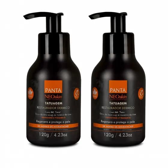 Kit 2x Panta Neoskin Black 120g – Hidratante para Tatuagem • Cicatrização • Restaurador Dermal