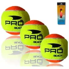 Kit 3 Bolas Beach Tennis Pro Areia Praia Quadra Treino Esporte