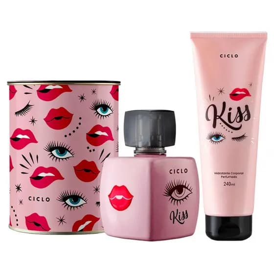 Kit Kiss Ciclo Colônia Lata + Hidratante Kiss