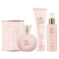 Hello Hello Ciclo Cosméticos by Nah Cardoso Kit: Deo Colônia Lata 100ml + Hidratante + Body Splash