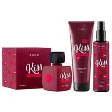 Kiss You More Ciclo Cosméticos Kit: Colônia Caixa + Hidratante + Body Splash