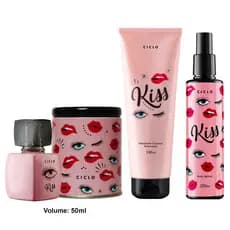 Ciclo Kit Kiss Lata 50ml + Hidratante + Body Splash
