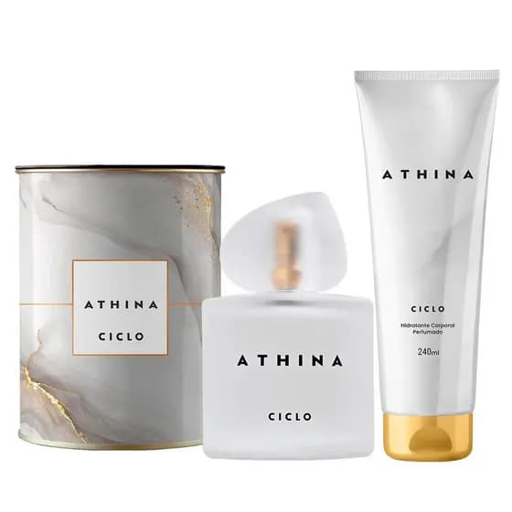 Athina Ciclo Cosméticos Kit: Colônia Lata + Hidratante