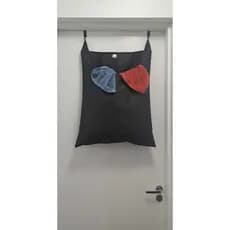 2 Cesto TNT Organizador de Roupa suja para Porta de pendura Artesanal com ganchos 20kg Anny Shop