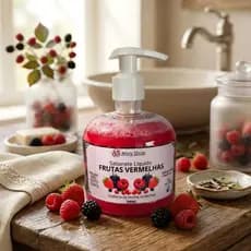 Sabonete Líquido Frutas Vermelhas Corpo Rosto Mãos 300ML Anny Shop PH Neutro