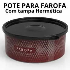 Porta Farofa com Tampa Hermética Capacidade 1.300ml POTTE Plástico