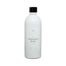 Frasco Branco Plástico Rótulo Enxaguante Bucal 500ml Com Tampa ou Válvula Para Organização Banheiro