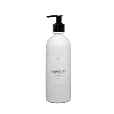 Dispenser Frasco Branco Plástico 500ml Diversos Rótulos Para Decoração e Organização Banheiro Luxo
