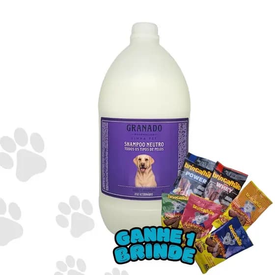 Shampoo Azul Pelos Claros Neutro Suave 5l Granado Profissional Banho Pet Tosa