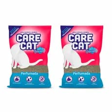 2 Areia Higiênica Carecat Perfumada 4kg Cada Unidade Gato