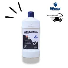 Shampoo Clorexidina 500ml World Antiqueda Atisséptico com Oleo Vegetal Jojoba De Pet Cachorros Gatos