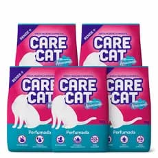 5 Areia Higiênica Carecat Perfumada 4kg Cada Unidade Gato