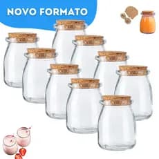 Kit Potes de Vidro Com Rolha Cortiça 100ml Temperos Condimentos Vela Artesanal Lembrancinha Porta Tempero Atacado