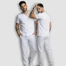 Pijama Cirúrgico Masculino Cuidador Idosos Pronta Entrega Gabardine -Ph