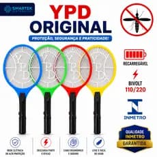 Sem Moscas, Sem Estresse: A Raquete Que Faz a Diferença  Original YPD Cores Sortidas 110v/220v