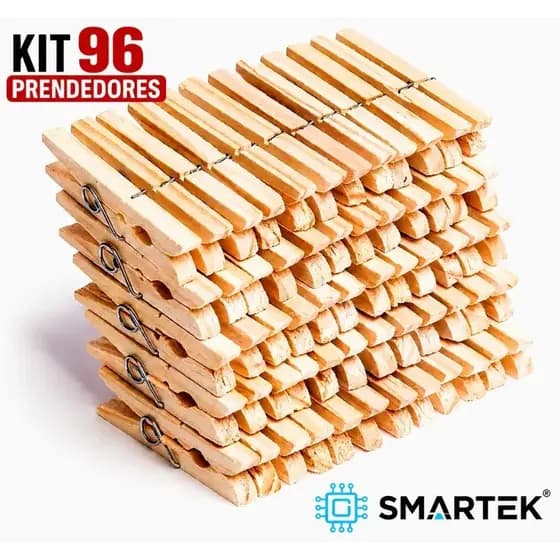 KIT 96 Prendedores de Roupas Reforçados ÁGUIA BRANCA de Madeira tamanho tradicional ENVIO IMEDIATO