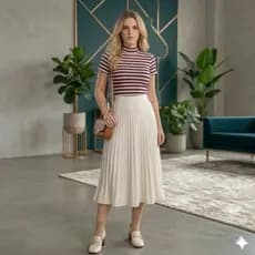 Camiseta Feminina Ribana Listrada Premium – Básica Estilosa Moda Casual