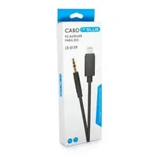 Cabo adaptador P2 macho  x Lightning IOS 11/10.3 Branco LE-0159 It-Blue