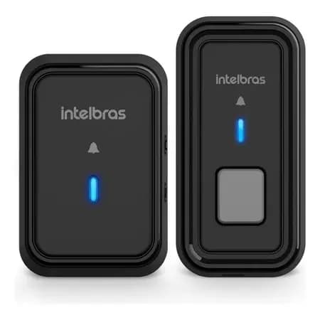 kit Campainha Sem Fio Intelbras CIB 101 Bateria Longo Alcance Residencial Casa Portão À Prova D'água